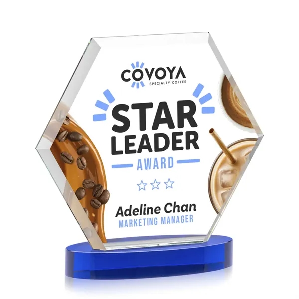 The Barnett VividPrint™ Award features a beautifully beveled Starfire Crystal Hexagon... from ASI 84592 St Regis Group / St Regis