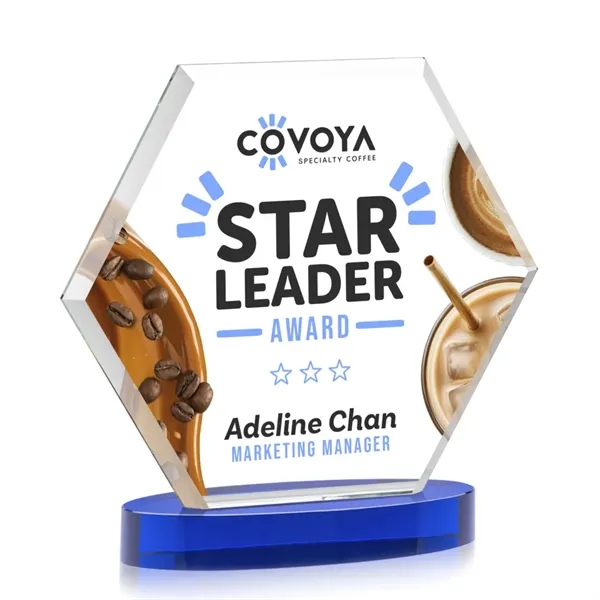 The Barnett VividPrint™ Award features a beautifully beveled Starfire Crystal Hexagon... from ASI 84592 St Regis Group / St Regis