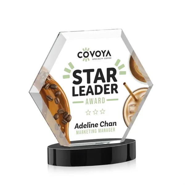 The Barnett VividPrint™ Award features a beautifully beveled Starfire Crystal Hexagon... from ASI 84592 St Regis Group / St Regis