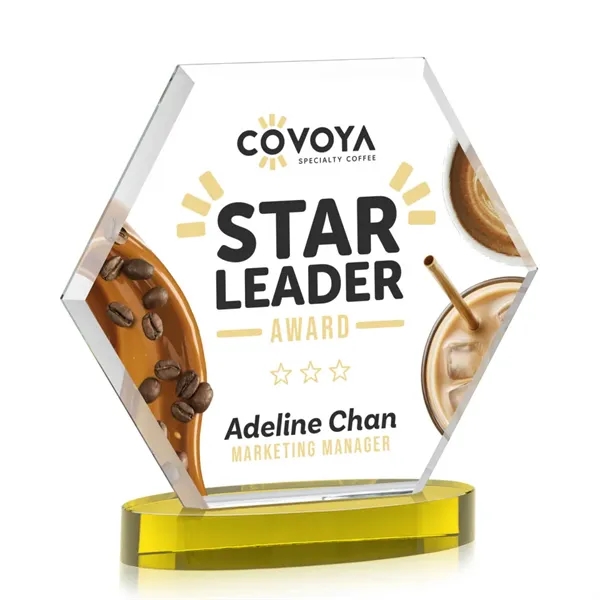 The Barnett VividPrint™ Award features a beautifully beveled Starfire Crystal Hexagon... from ASI 84592 St Regis Group / St Regis