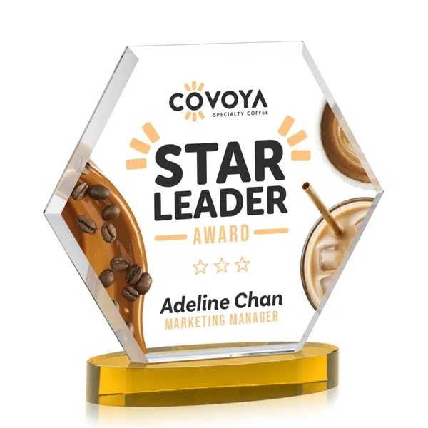 The Barnett VividPrint™ Award features a beautifully beveled Starfire Crystal Hexagon... from ASI 84592 St Regis Group / St Regis