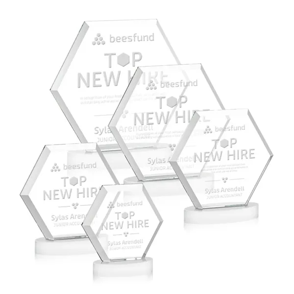 The Barnett Award features a beautifully beveled Starfire Crystal Hexagon mounted... from ASI 84592 St Regis Group / St Regis