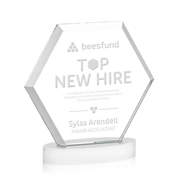 The Barnett Award features a beautifully beveled Starfire Crystal Hexagon mounted... from ASI 84592 St Regis Group / St Regis