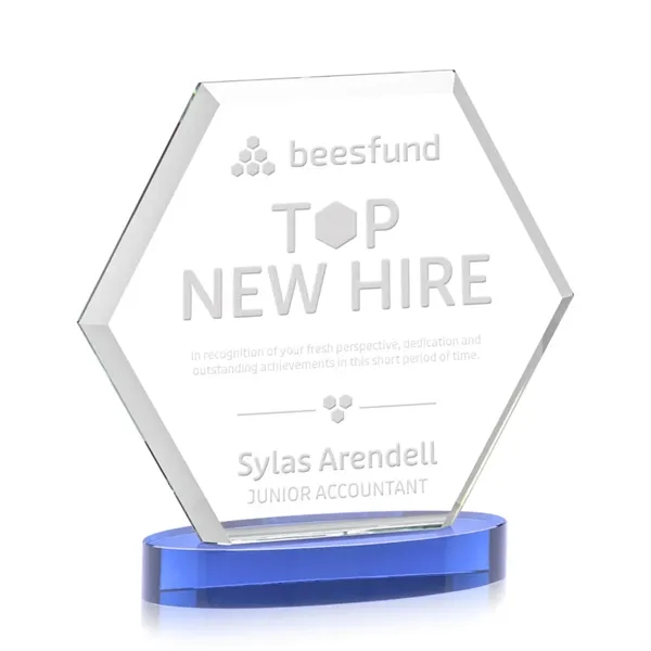 The Barnett Award features a beautifully beveled Starfire Crystal Hexagon mounted... from ASI 84592 St Regis Group / St Regis