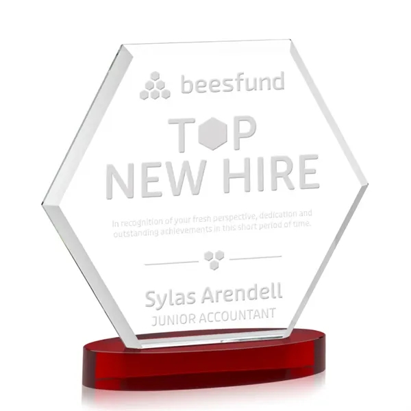 The Barnett Award features a beautifully beveled Starfire Crystal Hexagon mounted... from ASI 84592 St Regis Group / St Regis