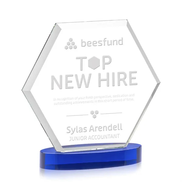 The Barnett Award features a beautifully beveled Starfire Crystal Hexagon mounted... from ASI 84592 St Regis Group / St Regis