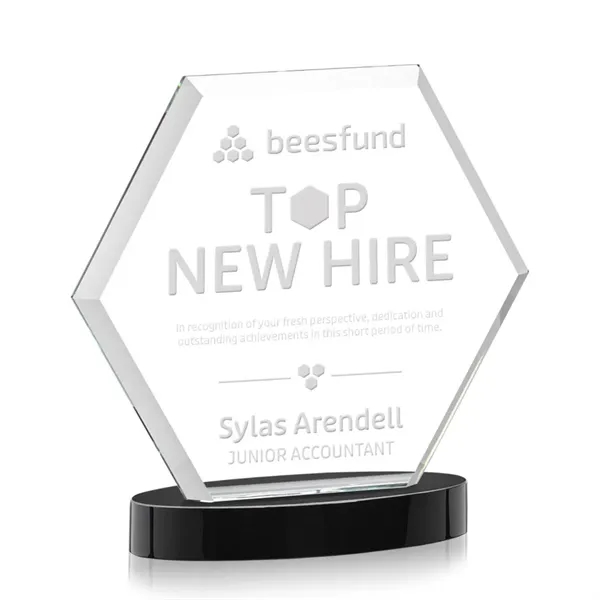 The Barnett Award features a beautifully beveled Starfire Crystal Hexagon mounted... from ASI 84592 St Regis Group / St Regis