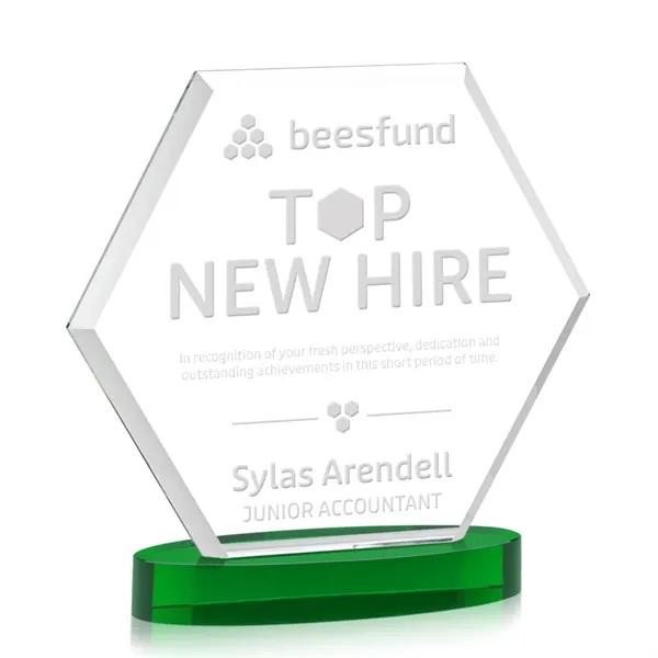 The Barnett Award features a beautifully beveled Starfire Crystal Hexagon mounted... from ASI 84592 St Regis Group / St Regis