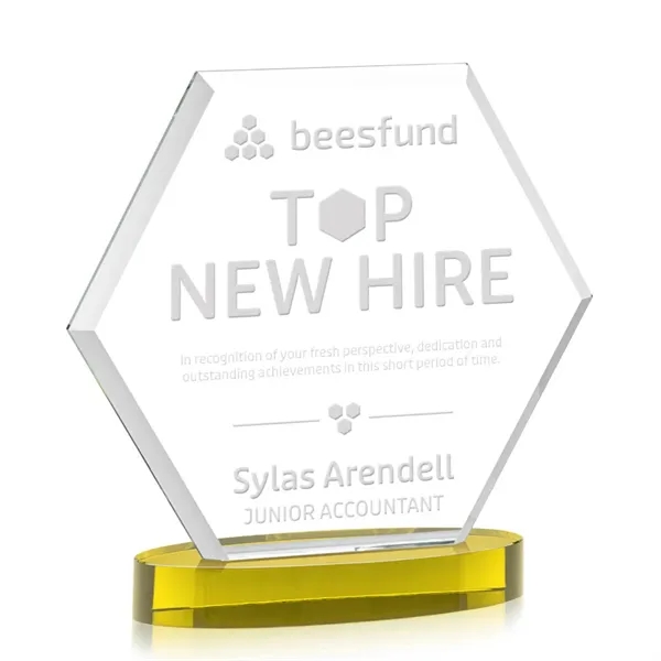 The Barnett Award features a beautifully beveled Starfire Crystal Hexagon mounted... from ASI 84592 St Regis Group / St Regis