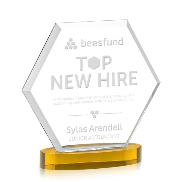 The Barnett Award features a beautifully beveled Starfire Crystal Hexagon mounted... from ASI 84592 St Regis Group / St Regis