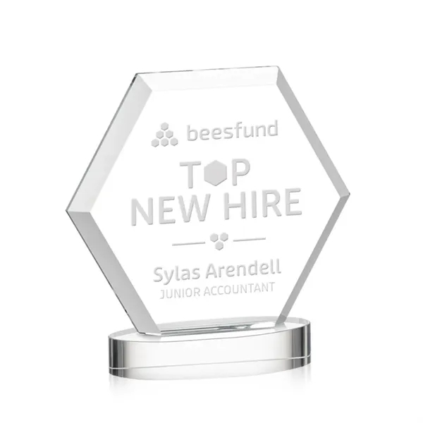 The Barnett Award features a beautifully beveled Starfire Crystal Hexagon mounted... from ASI 84592 St Regis Group / St Regis