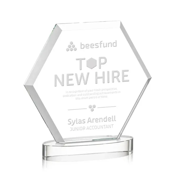 The Barnett Award features a beautifully beveled Starfire Crystal Hexagon mounted... from ASI 84592 St Regis Group / St Regis