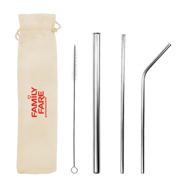 Stainless Steel Straw Set... from ASI 31517 Admart Products / Admart Line