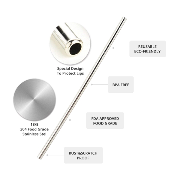 Stainless Steel Straw Set... from ASI 31517 Admart Products / Admart Line