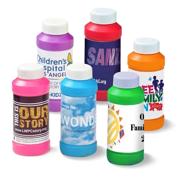 4 ounce bottle of bubbles with digitally printed label.... from ASI 63549 Jornik Manufacturing Corp / Jornik
