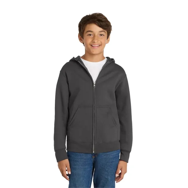 Port & Company - Youth Core Fleece Full-Zip Hooded Sweats...... from ASI 84863 SanMar
