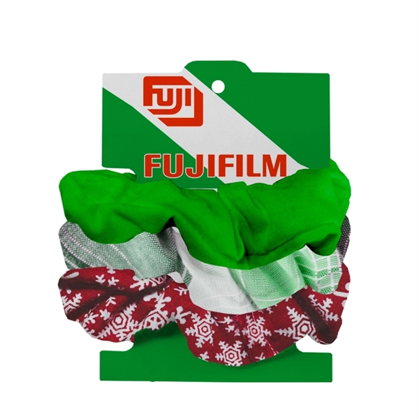 Full-color, full-bleed scrunchie with ability to add hang tag and woven... from ASI 45657 Pop! Promos
