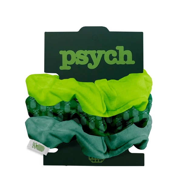 Full-color, full-bleed scrunchie with ability to add hang tag and woven... from ASI 45657 Pop! Promos