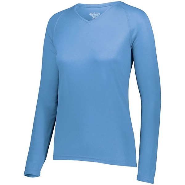 The Ladies Attain Wicking Long Sleeve Tee is made from 100%... from ASI 37461 Augusta Sportswear