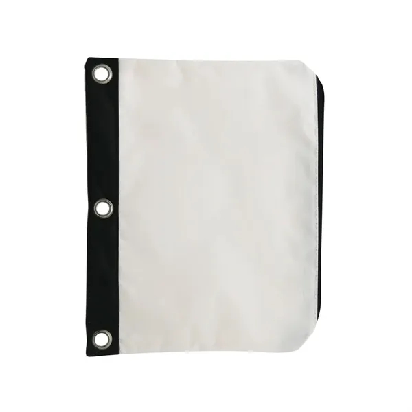 three-ring binder style zippered pen and pencil case in assorted colors.... from ASI 63549 Jornik Manufacturing Corp / Jornik