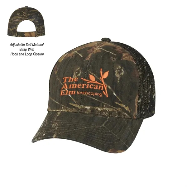 Hunter's Retreat Mesh Back Camouflage Cap. 60% Cotton/40% Polyester. 6 Panel,... from ASI 61125 Hit Promotional Products / Hit®