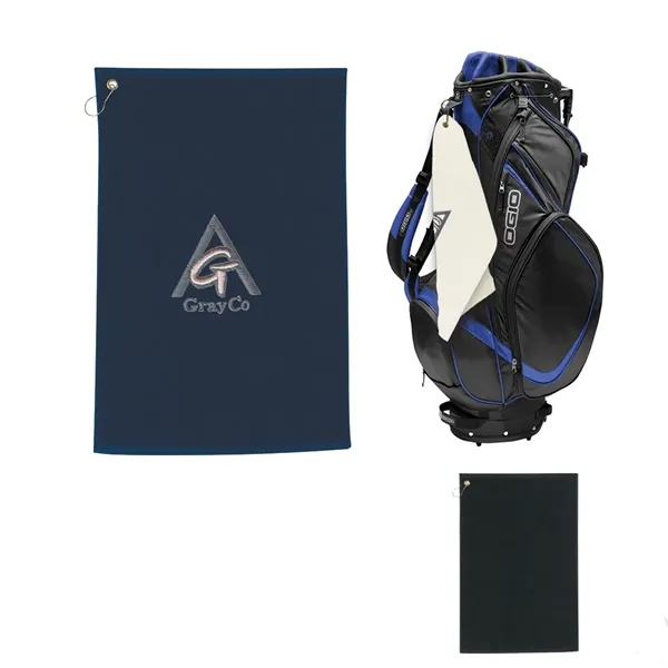 100% cotton unfolded golf towel with metal grommet and a hook.... from ASI 61125 Hit Promotional Products / Hit®