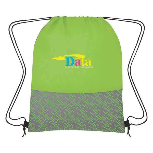 Drawstring backpack made of 210 denier polyester with a bitmap design.... from ASI 61125 Hit Promotional Products / Hit®
