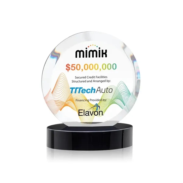 The Starfire Crystal Matlow Circle VividPrint™ Award features a circular shape... from ASI 84592 St Regis Group / St Regis