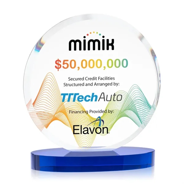 The Starfire Crystal Matlow Circle VividPrint™ Award features a circular shape... from ASI 84592 St Regis Group / St Regis