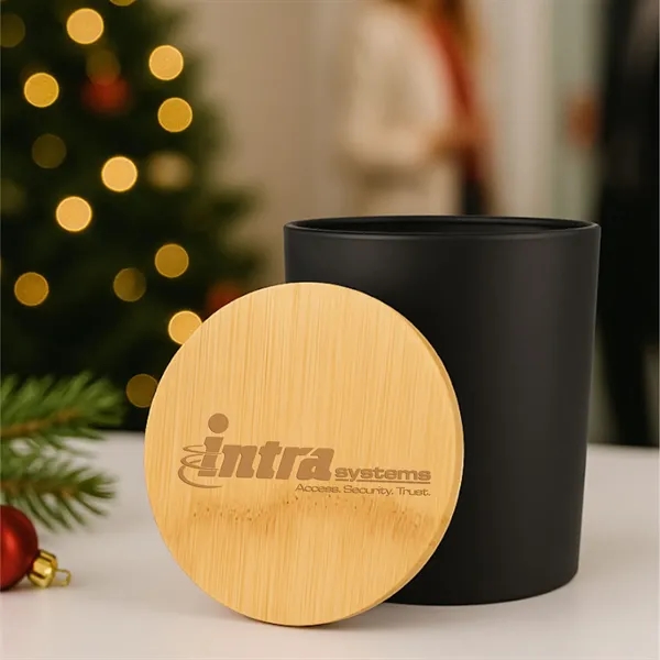 Tumbler Soy Wax Candle with bamboo Lid holds 10 oz Soy... from ASI 72657 Active Life Promo / Apres Ski Ingrain Promo Ingrain
