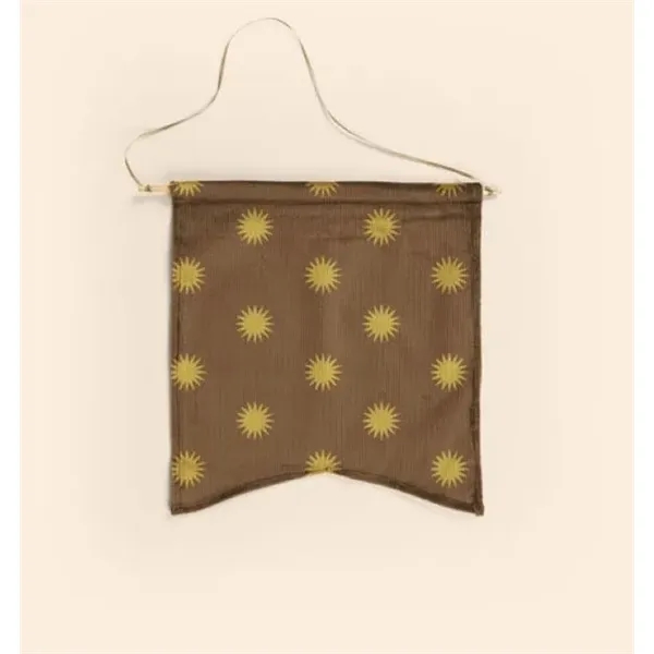 12.5" x 13" Guidon-style colored corduroy pennant with dowel and ribbon... from ASI 74710 Numo