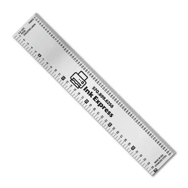 6 inch .020 stainless steel ruler with printing & publishing scales.... from ASI 53430 Executive Line / Executive Line®