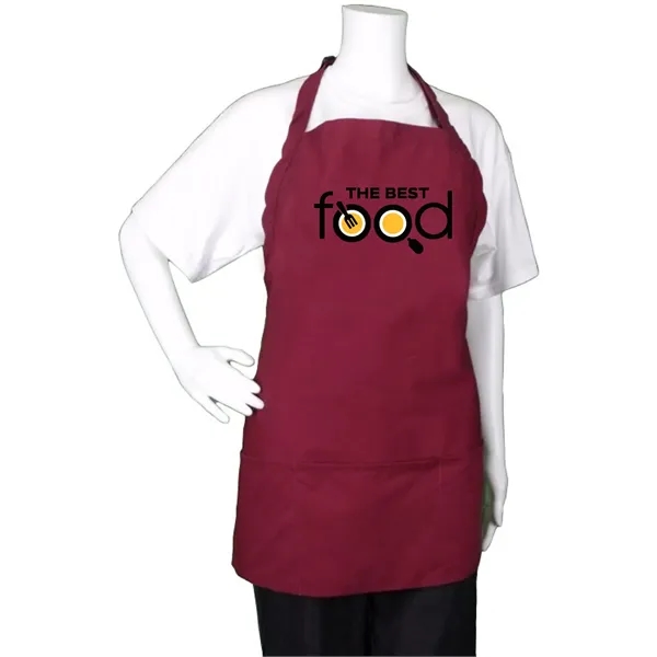 Restaurant-style poly-cotton twill bib apron with 1" wide waist and adjustable... from ASI 31260 AdCapitol