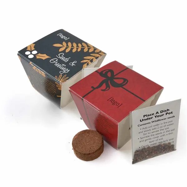 Mini planting kit, cardstock wrap with plantable medallion.... from ASI 40646 Bloomin Promotions / Bloomin' Promotions™