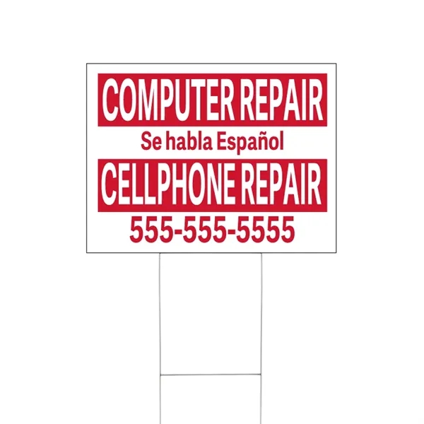 12"x  18" lawn and site signs made of 4mm corrugated... from ASI 31260 AdCapitol