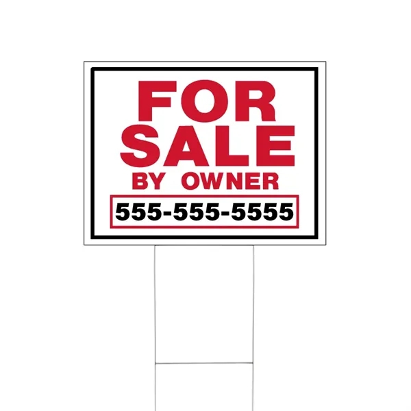 12"x  18" lawn and site signs made of 4mm corrugated... from ASI 31260 AdCapitol