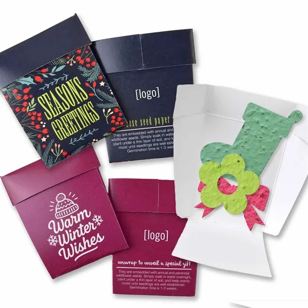 Gift pack features a recycled info card and plantable seed paper... from ASI 40646 Bloomin Promotions / Bloomin' Promotions™