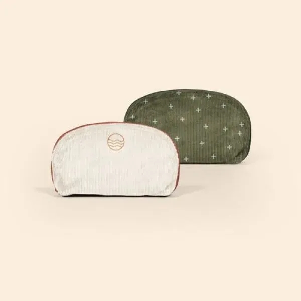 9" x 4.5" x 1.5" corduroy, colored travel pouch with zippered... from ASI 74710 Numo