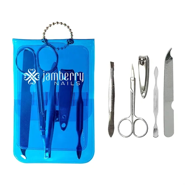5 Piece manicure set includes scissors, nail clippers, tweezers, nail file.... from ASI 52710 Lincoln Line