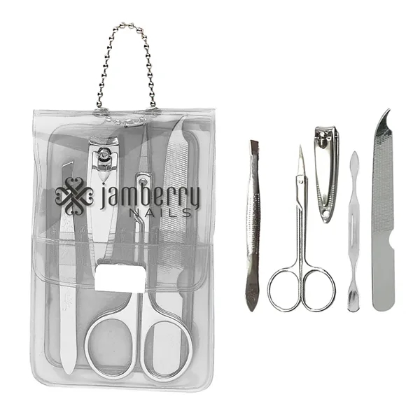 5 Piece manicure set includes scissors, nail clippers, tweezers, nail file.... from ASI 52710 Lincoln Line