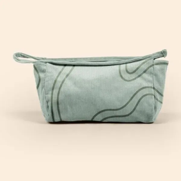 10" x 6" x 4" corduroy pouch with zippered closure, zipper... from ASI 74710 Numo