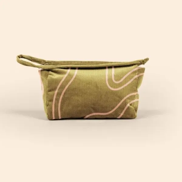 8" x 5.5" x 3" corduroy travel pouch with zippered closure,... from ASI 74710 Numo