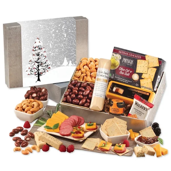 Gift box with a Cardinals in a Tree design sleeve is... from ASI 68680 Maple Ridge Farms Inc
