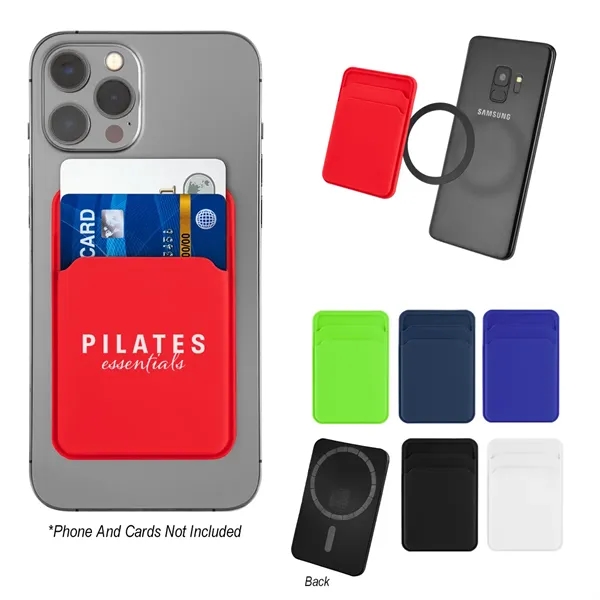 Silicone phone wallet with two card slots; compatible with magnetic phones.... from ASI 61125 Hit Promotional Products / Hit®
