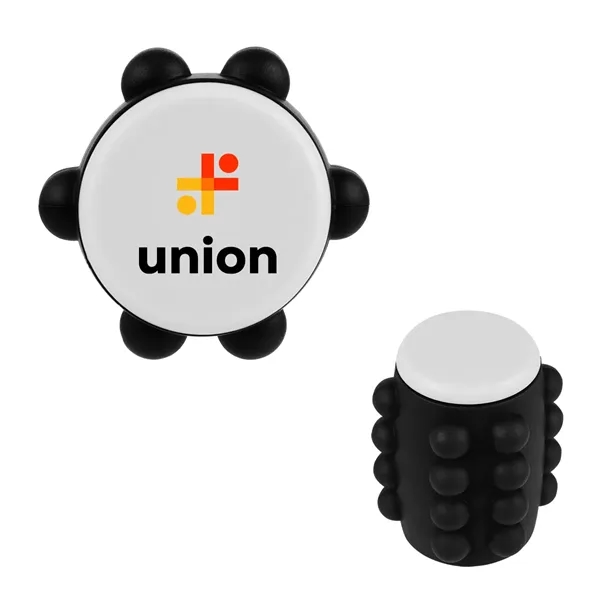 Push-pop, spinning fidget toy made of silicone and recycled ABS.... from ASI 61125 Hit Promotional Products / Hit®