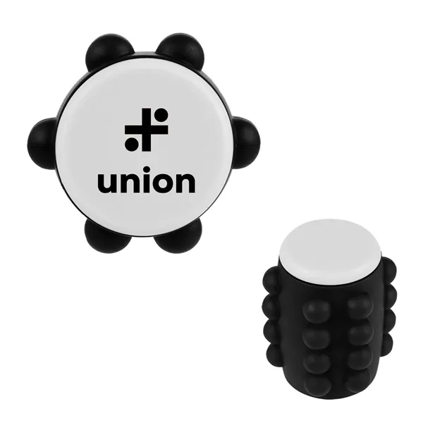 Push-pop, spinning fidget toy made of silicone and recycled ABS.... from ASI 61125 Hit Promotional Products / Hit®