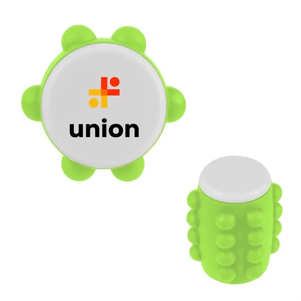 Push-pop, spinning fidget toy made of silicone and recycled ABS.... from ASI 61125 Hit Promotional Products / Hit®