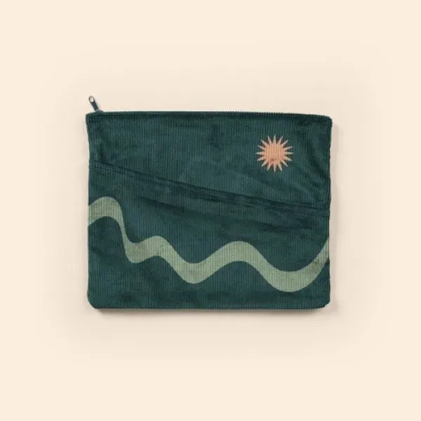 Large corduroy document pouch with a zippered closure and diagonal pocket... from ASI 74710 Numo