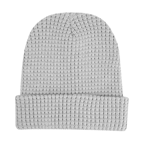 Waffle knit pattern beanie made with rPET materials.... from ASI 61125 Hit Promotional Products / Hit®