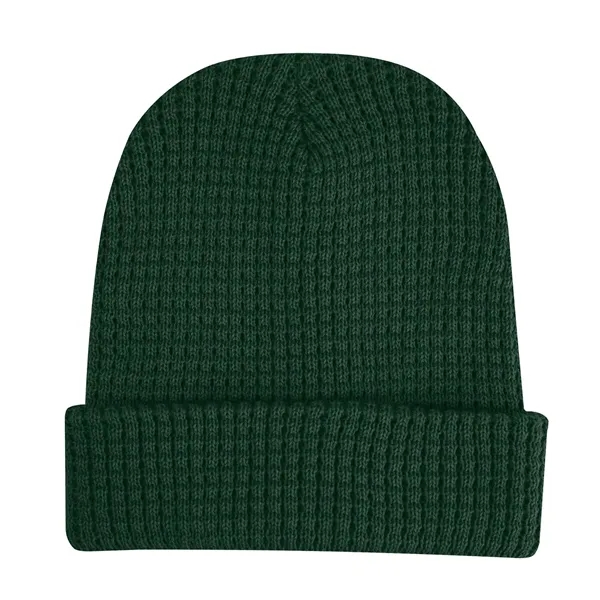 Waffle knit pattern beanie made with rPET materials.... from ASI 61125 Hit Promotional Products / Hit®